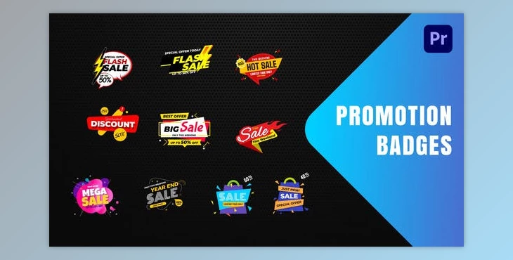 Download Badges Sale Promo Mogrt 19 (Videohive 34255803)