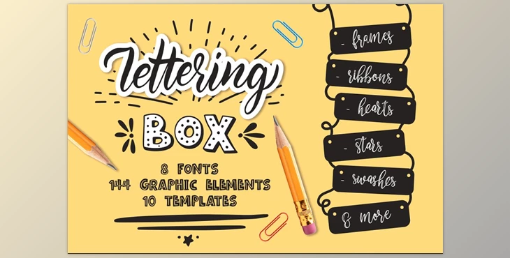 Download Lettering box Creative collection CreativeMarket-3621961 (JPG, PNG, EPS, PSD, WOFF, OTF, TTF, PDF)