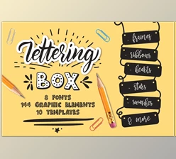 Download Lettering box Creative collection CreativeMarket-3621961 (JPG, PNG, EPS, PSD, WOFF, OTF, TTF, PDF)