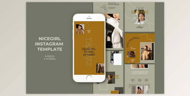 Download Nicegirl Instagram Templates (PSD)