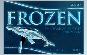 Download FROZEN Photoshop <span class='badge badge-warning'>Effects</span>+Action CreativeMarket 3803185