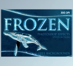 Download FROZEN Photoshop Effects+Action CreativeMarket 3803185