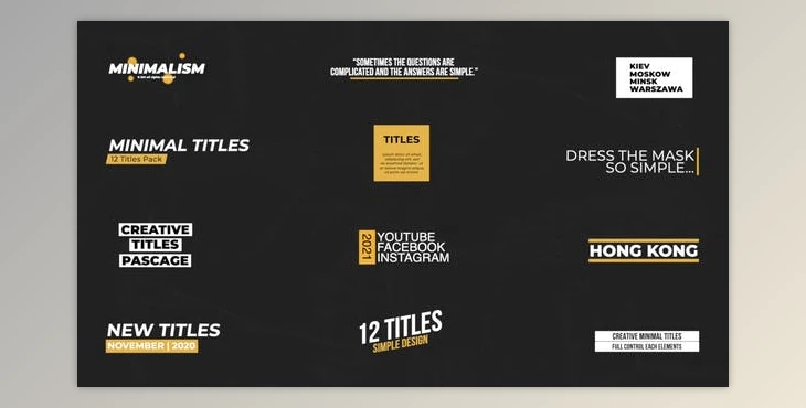 Download Minimal Titles | Premiere Pro (MOGRT) (Videohive 34317532)