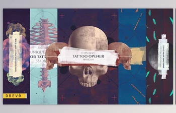 Download Tattoo <span class='badge badge-warning'>Studio</span> Opener/ Rock Pub/ Gothic Promo/ Biker Сlub/ Grunge/ Scull and Bones/ Roses/ Brush/ Ink (Videohive 26862271) - AE Project