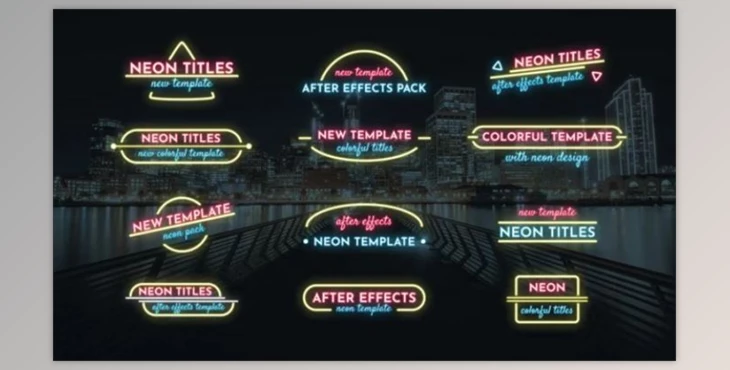 Download Lower Thirds Neon Pack (Motionarray 302980) - AE Project