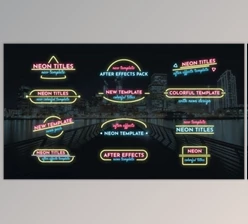 Download Lower Thirds Neon Pack (Motionarray 302980) - AE Project