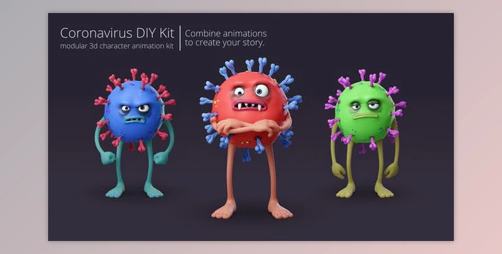 Download Coronavirus Character Animation DIY Kit (Videohive 26534212) - AE Project
