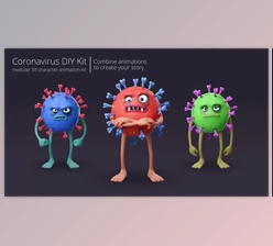 Download Coronavirus Character Animation DIY Kit (Videohive 26534212) - AE Project