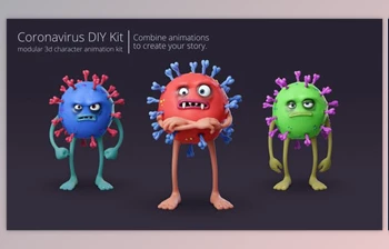 Download Coronavirus Character Animation DIY <span class='badge badge-warning'>Kit</span> (Videohive 26534212) - AE Project