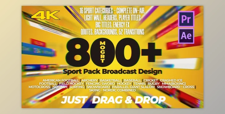 Download Videohive Sport Pack – Broadcast Design MOGRT 32089771