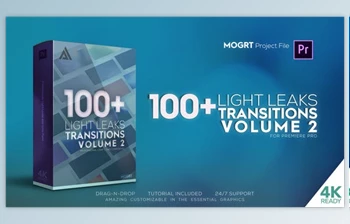 Download Videohive 4K Light Leaks Transitions Vol <span class='badge badge-warning'>2</span> For Premiere Pro 32821912 - PR Project