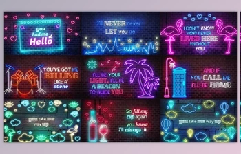 Download Neon <span class='badge badge-warning'>Lyrics</span> Template (Videohive 23555778) - AE Project