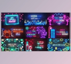 Download Neon Lyrics Template (Videohive 23555778) - AE Project