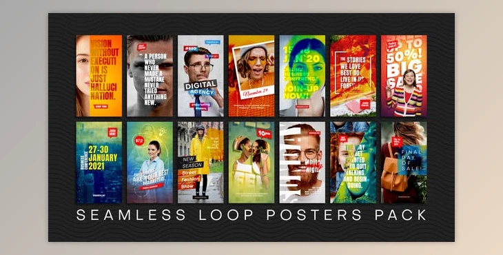 Download Seamless Loop Posters (Videohive 29555824) - AE Project