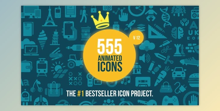 Download 555 animated icons version 12 – after effects (Videohive 5586340)