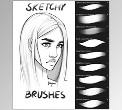 Download Gumrod – Sketchy Procreate Brush Set