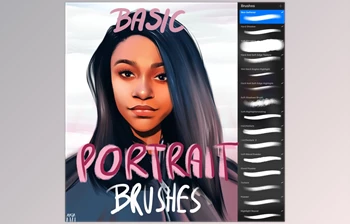 Download Gumrod – <span class='badge badge-warning'>Basic</span> Portrait Brush Set