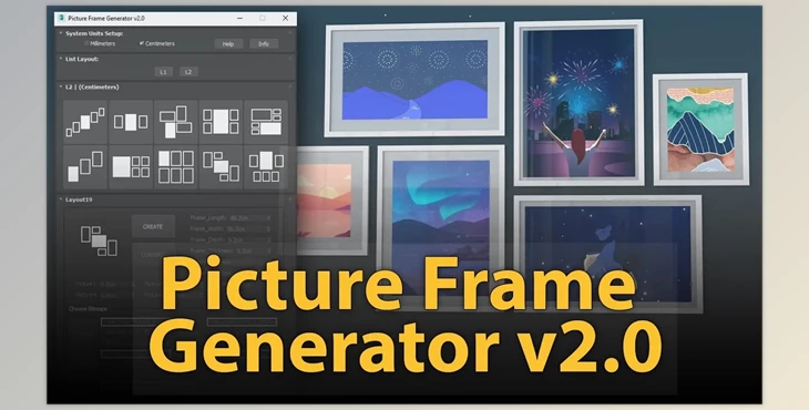Download Gumroad – Picture Frame Generator v2.0 For 3ds Max