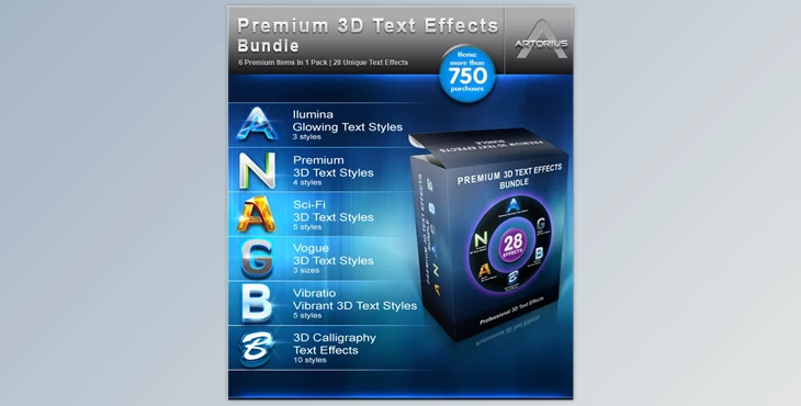 Download Premium 3D Text Effects Bundle Graphicriver 213782