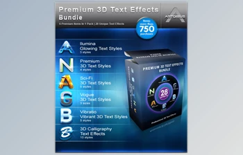 Download Premium <span class='badge badge-warning'>3D</span> Text Effects Bundle Graphicriver 213782