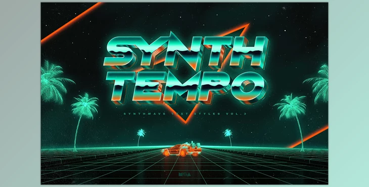 Download 80`s Retro Text Effects vol.3 Synthwave Retrowave Graphicriver 27064939