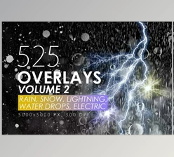 Download 525 Rain, Snow, Lightning Overlays CreativeMarket 2341676