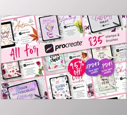 Download All for Procreate – Brush Bundle CreativeMarket 4505239