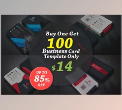 Download 100 Business Cards Bundle CreativeMarket - 3243405