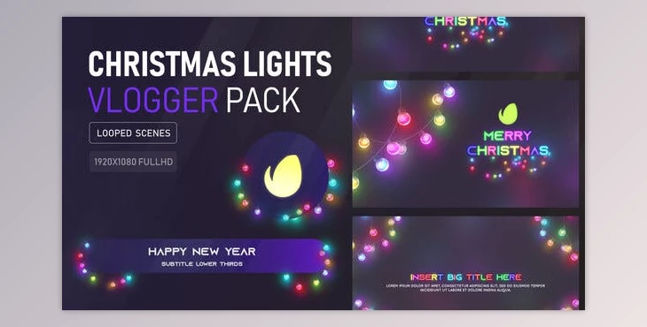 Download Christmas Lights Vlogger Pack (VideoHive 35134224) - AE Project