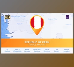 Download Peru Map - Republic of Peru Travel Map (VideoHive 33930641) - AE Project