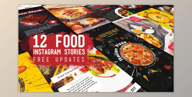 Download Food Instagram Stories Pack (VideoHive 23022716) - AE Project
