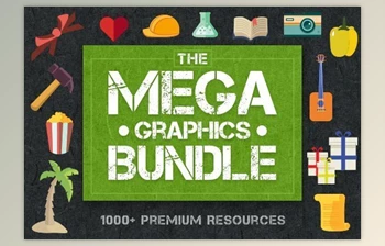 Download The <span class='badge badge-warning'>Mega</span> Graphics Bundle with 1000+ Premium Resources