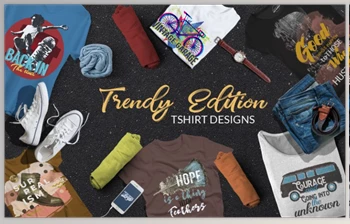 Download InkyDeals Trendy <span class='badge badge-warning'>Edition</span> T-Shirt Designs Bundle