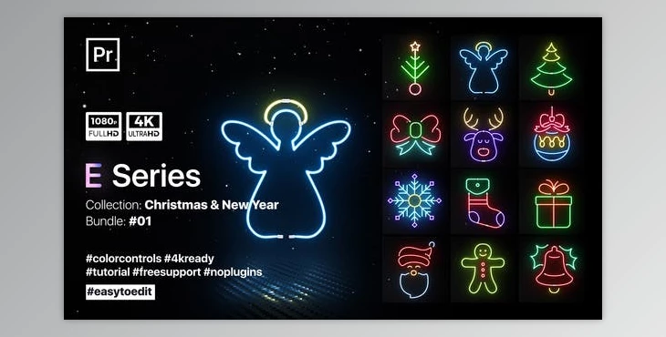 Download Christmas Neon Elements (Videohive 35062133)