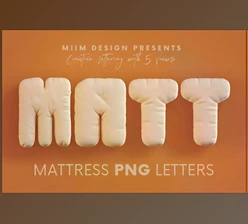 Download Mattress or Pillow - 3D Lettering - 6449940