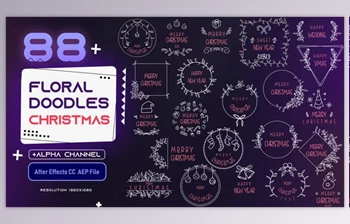 Download <span class='badge badge-warning'>Floral</span> Doodles Pack – Christmas (Videohive 35321836) - AE Project