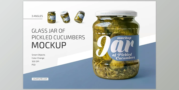 Download Jar of Pickled Cucumbers Mockup Set CreativeMarket – 4700815