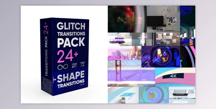 Download Glitch Transitions Pack 4K. (Videohive 34791925) - PR Project