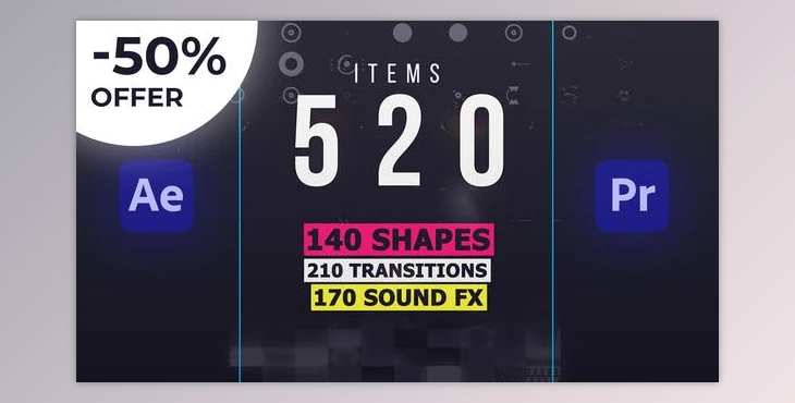 Download Videohive AtomX Shape Elements Library (AE+PR) 28873541