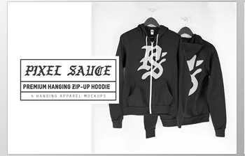 Download Hanging Zip-Up Hoodie <span class='badge badge-warning'>Mockups</span> CreativeMarket – 3432308