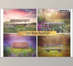 Download Park Bench Backdrops CreativeMarket – 5013302