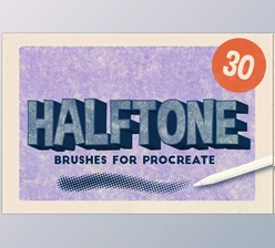 Download HALFTONE BRUSHES FOR PROCREATE CreativeMarket - 3628249