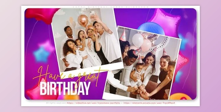Download Happy Birthday Cards Slideshow (VideoHive 35401658) - AE Project