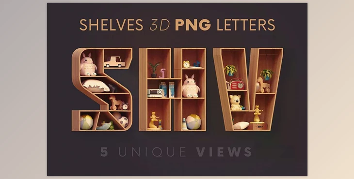 Download Cabinet Shelves - 3D Lettering - 6791684