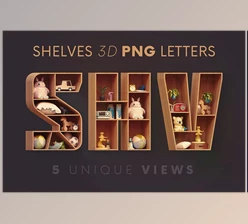 Download Cabinet Shelves - 3D Lettering - 6791684