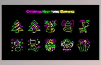 Download Christmas Neon <span class='badge badge-warning'>Icons</span> Pack (Videohive 35235785) - AE Project