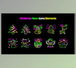 Download Christmas Neon Icons Pack (Videohive 35235785) - AE Project
