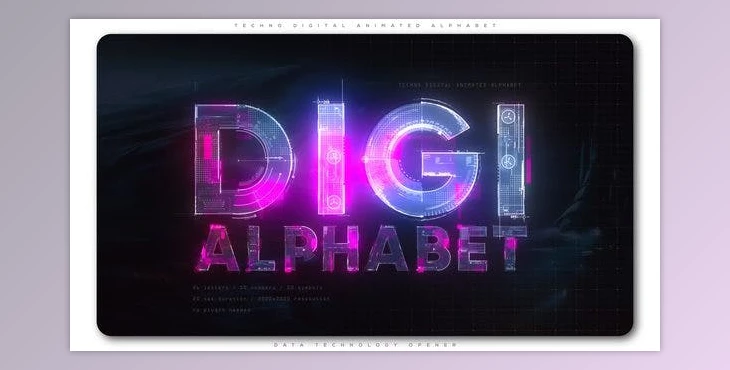 Download Techno Digital Animated Alphabet (Videohive 22592914) - AE Project