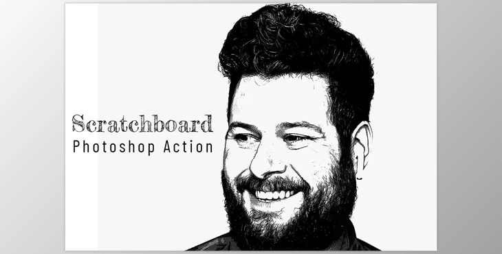 Download Scratchboard Photoshop Action CreativeMarket - 6800179