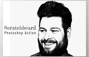 Download Scratchboard Photoshop <span class='badge badge-warning'>Action</span> CreativeMarket - 6800179
